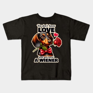 Dachshund Valentin's day Kids T-Shirt